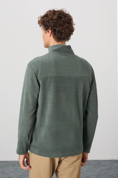 Herren Fleece-Halbzip Sweatshirt - Image 6
