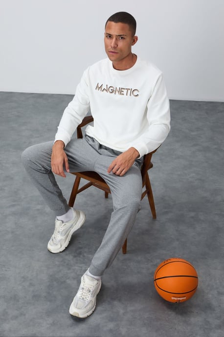 Herren Bedruckter Rundhalsausschnitt Pullover - Image 1