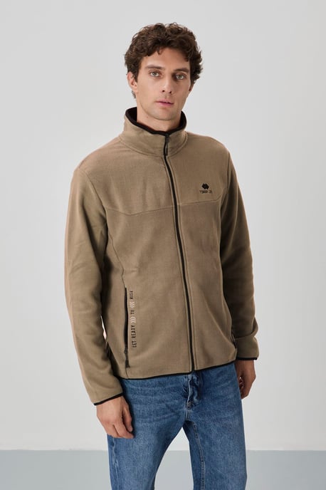 Herren Plüsch Zip-Front Sweatshirt - Image 3