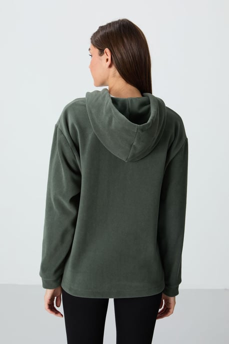 Übergroßer Plüsch-Hoodie mit Stickerei - Image 4
