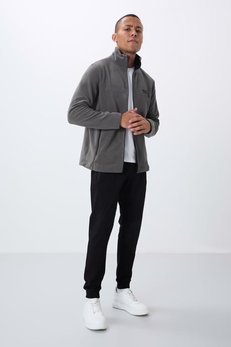 Herren Plüsch Zip-Front Sweatshirt - Image 2