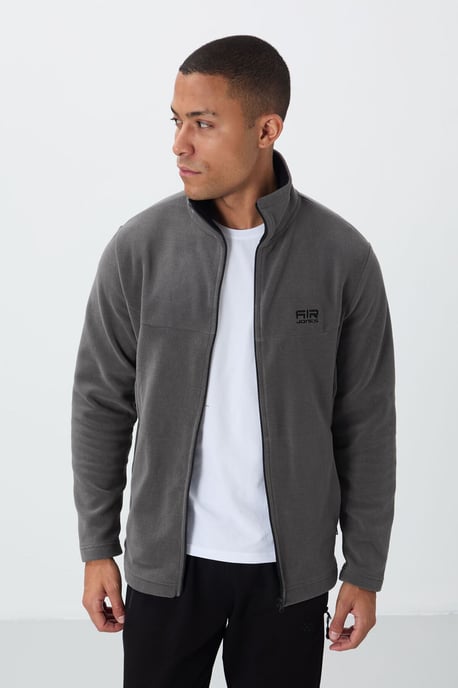 Herren Plüsch Zip-Front Sweatshirt - Image 3