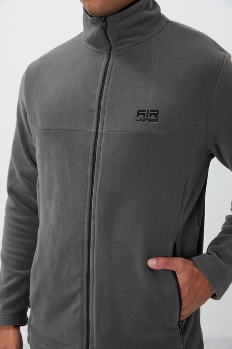 Herren Plüsch Zip-Front Sweatshirt - Image 4