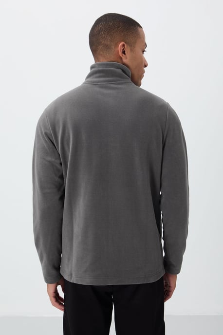 Herren Plüsch Zip-Front Sweatshirt - Image 5