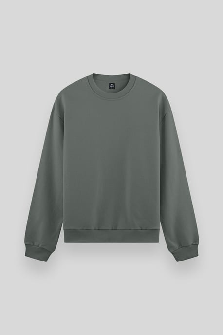 Herren Unifarben Rundhals-Sweatshirt - Image 4