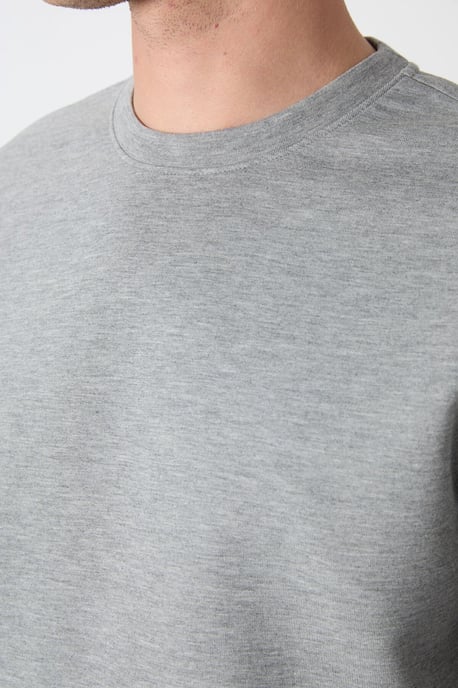 Herren Unifarben Rundhals-Sweatshirt - Image 4