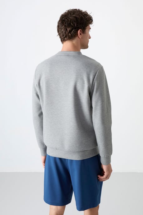 Herren Unifarben Rundhals-Sweatshirt - Image 6
