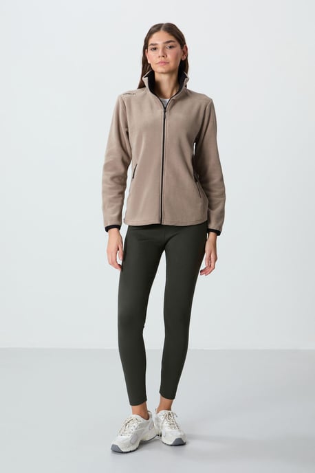 Damen Plush-Zip-Front Sweatshirt - Image 6