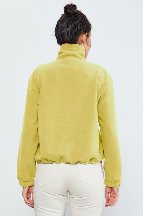 Oversized Halbreißverschluss-Plüsch Sweatshirt - Image 6