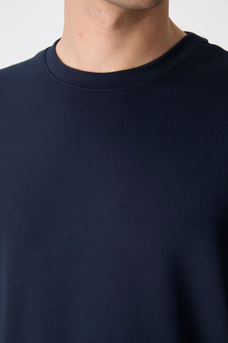 Herren Unifarben Rundhals-Sweatshirt - Image 4
