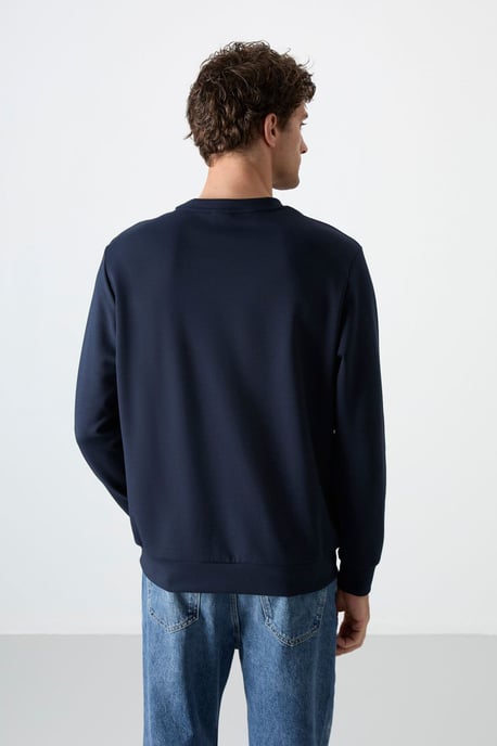 Herren Unifarben Rundhals-Sweatshirt - Image 6