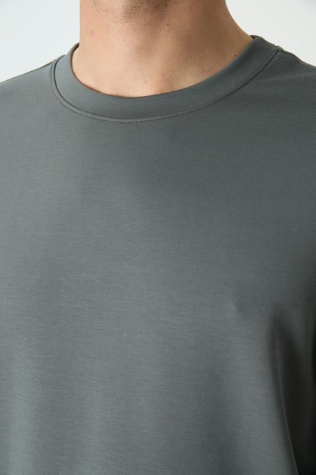 Herren Unifarben Rundhals-Sweatshirt - Image 4