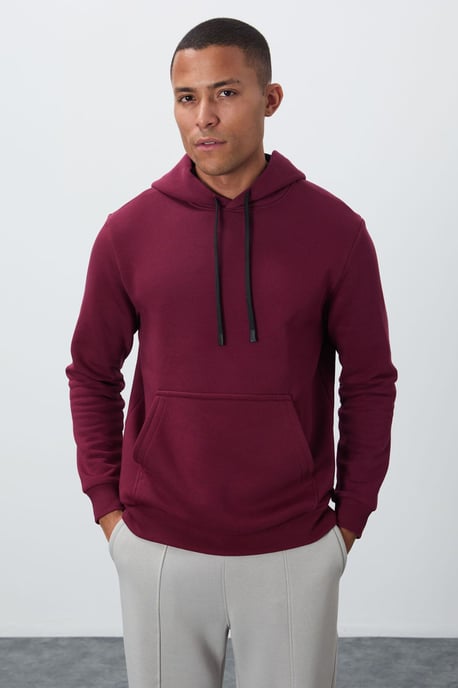 Herren Fleece-Hoodie mit Tasche - Image 2