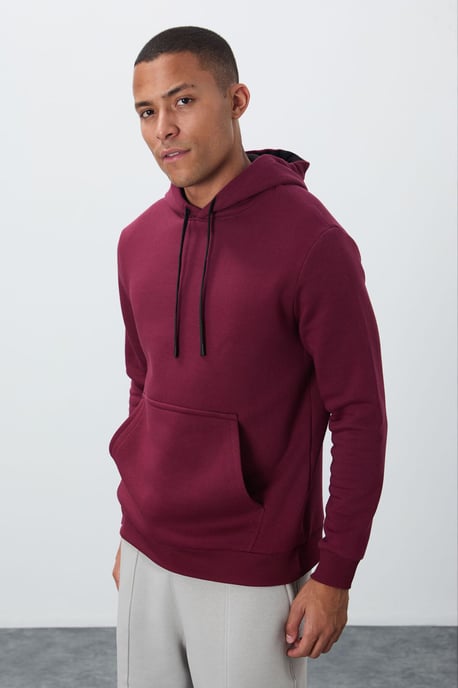 Herren Fleece-Hoodie mit Tasche - Image 4