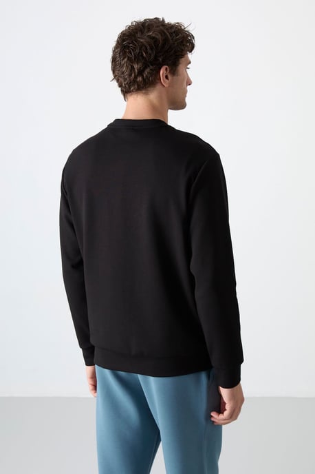 Herren Unifarben Rundhals-Sweatshirt - Image 6