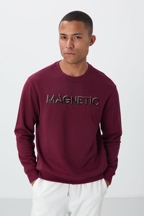 Herren Sweatshirt mit Rundhalsausschnitt und Print - Image 1