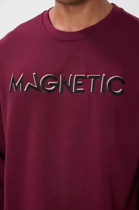 Herren Sweatshirt mit Rundhalsausschnitt und Print - Image 2
