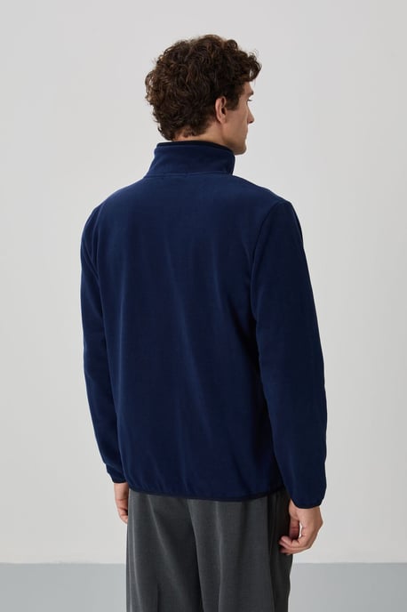 Herren Plüsch Sweatshirt mit Reißverschluss vorne - Image 6
