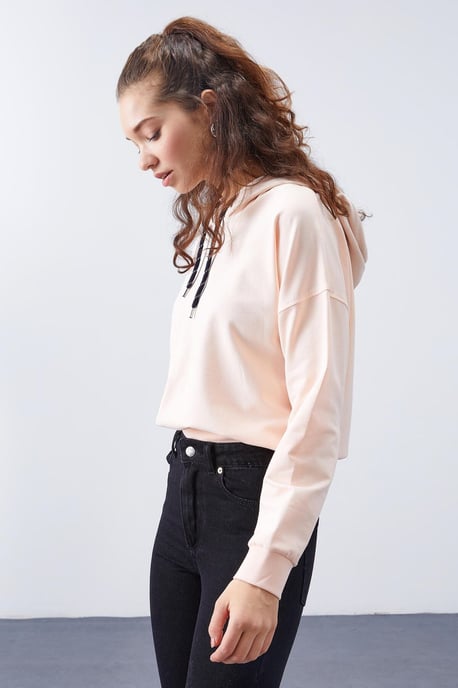 Entspanntes Kapuzensweatshirt mit Kordelzugdetails - Image 3