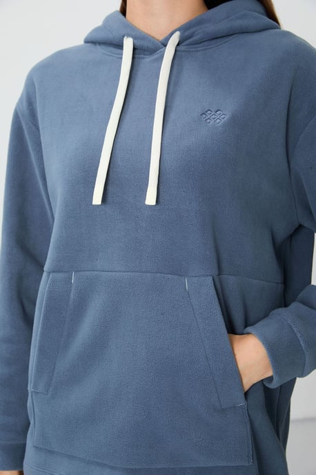 Übergroßer Plüsch-Hoodie mit Stickerei - Image 3