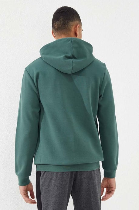 Herren bedruckter Kapuzenpullover mit Tasche - Image 5
