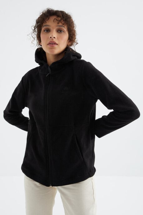 Tommy Life Plüsch-Kapuzenpullover mit Reißverschluss für Damen - Mehrfarbig - Image 3