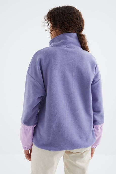 Übergroßer Plüsch-Half-Zip-Sweatshirt - Image 6