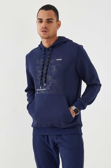 Herren Kapuzenpullover mit Camouflage-Druck - Image 1