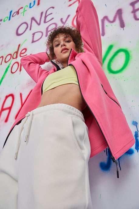 Damen Plüsch-Jacke mit Reißverschluss - Image 2