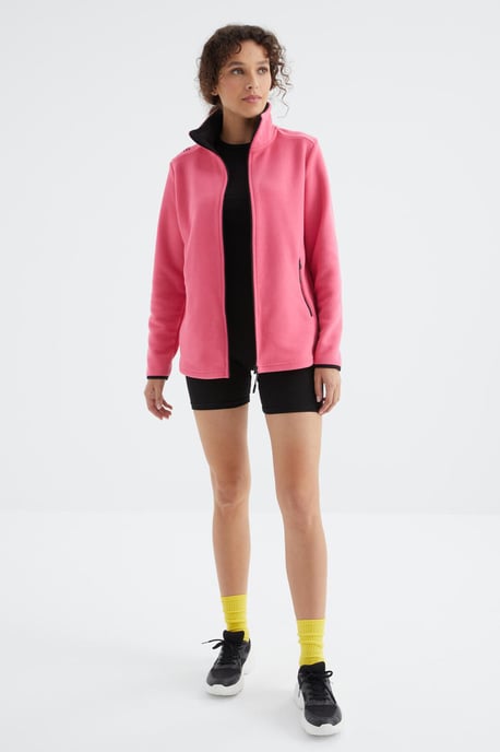 Damen Plüsch-Jacke mit Reißverschluss - Image 4