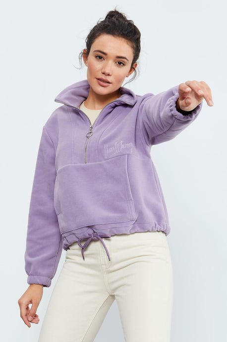 Übergroßer Halbzip-Plüschpullover - Image 3