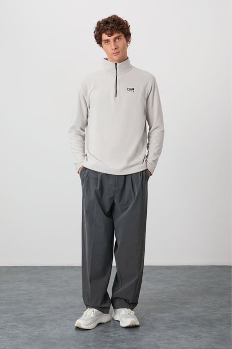 Herren-Plüsch-Half-Zip-Sweatshirt - Image 3