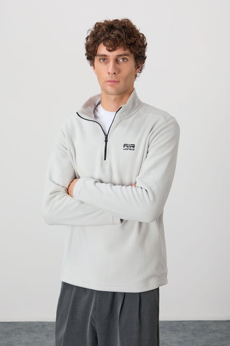 Herren-Plüsch-Half-Zip-Sweatshirt - Image 4
