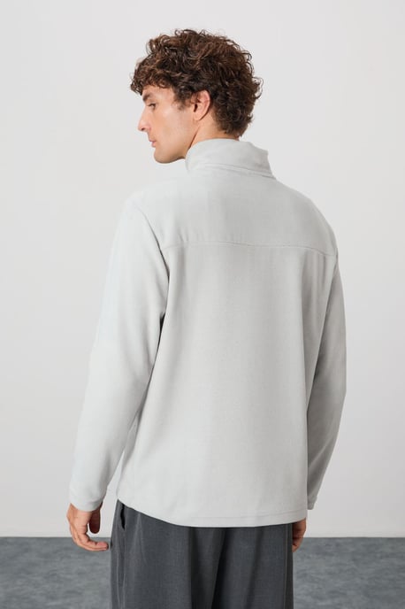 Herren-Plüsch-Half-Zip-Sweatshirt - Image 5