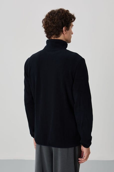 Herren Plüsch Zip-Front Sweatshirt - Image 5