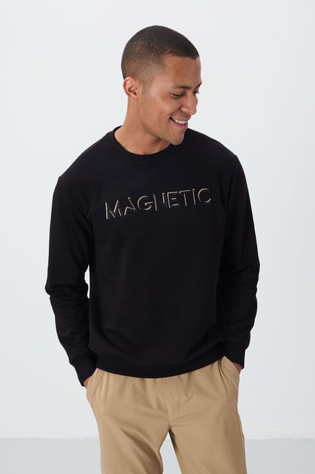 Herren Bedruckter Rundhalsausschnitt Sweatshirt - Image 4