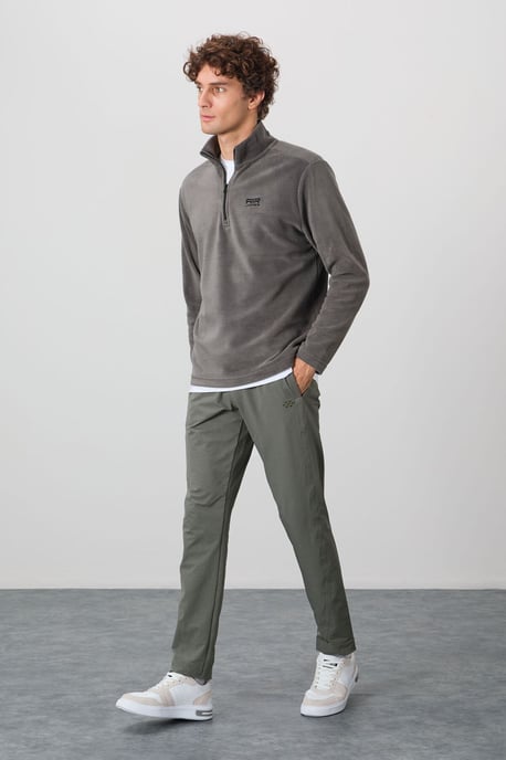 Herren Halb-Zip Plüsch Sweatshirt - Image 5