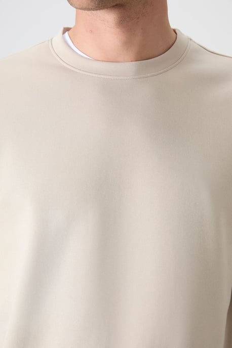 Herren Unifarben Rundhals-Sweatshirt - Image 4