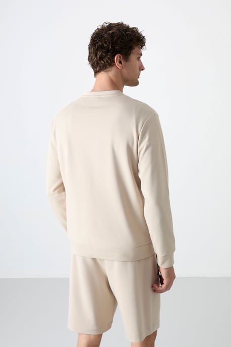 Herren Unifarben Rundhals-Sweatshirt - Image 6