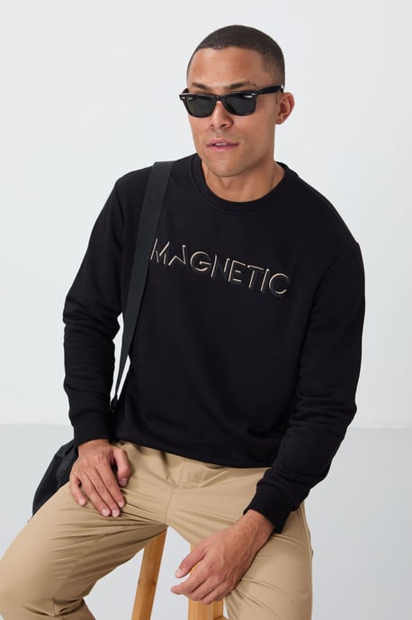 Herren bedruckter Rundhalsausschnitt Sweatshirt - Image 4