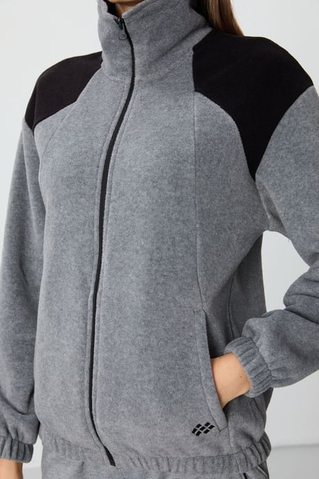 Übergroßer Colorblock-Half-Zip-Pullover - Image 4