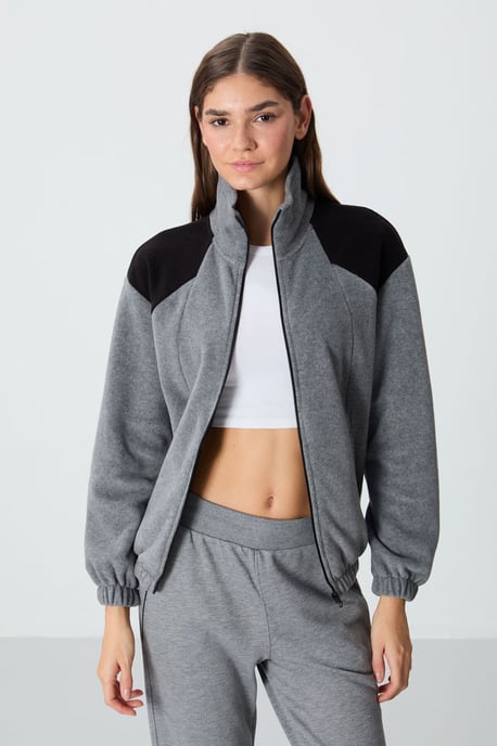 Übergroßer Colorblock-Half-Zip-Pullover - Image 5
