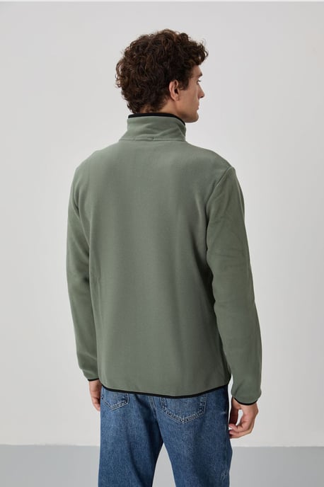 Herren Plüsch-Zipp-Front Sweatshirt - Image 6