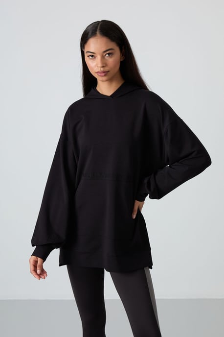 Übergroßer bedruckter Kapuzenpullover - Image 1