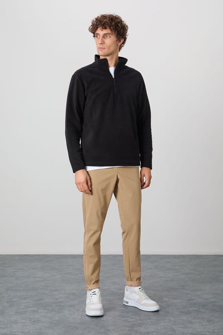 Herren Halbzip-Plüsch Sweatshirt - Image 2