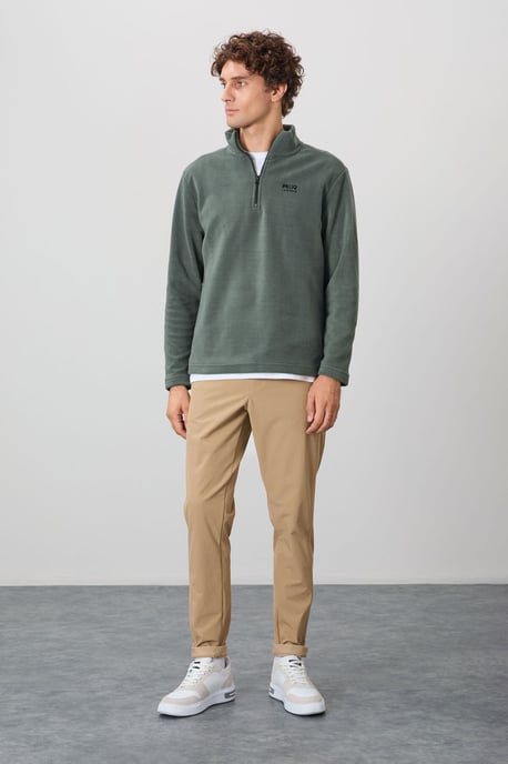 Herren Halbzip-Plüsch Sweatshirt - Image 5