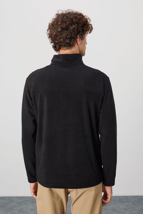Herren Halbzip-Plüsch Sweatshirt - Image 6