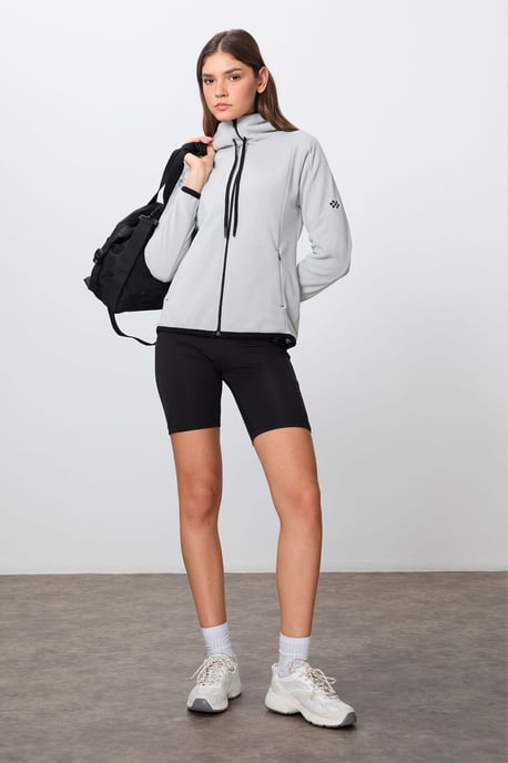 Damen Plüsch Zip-Hoodie Sweatshirt - Image 1