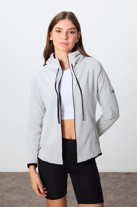 Damen Plüsch Zip-Hoodie Sweatshirt - Image 2