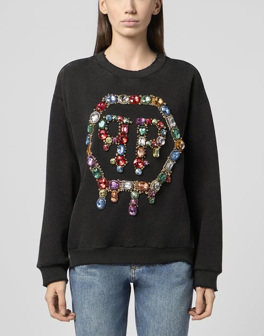 Open Back Sweatshirt Hexagon Stones - Image 2